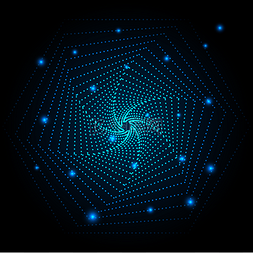 粒子炫酷图片_科技灯光隧道蓝色炫酷未来粒子矢