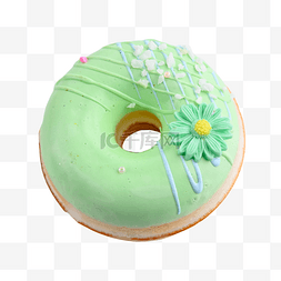甜甜圈多色蛋糕摄影图