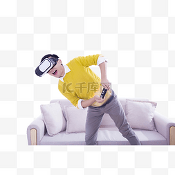 沙发旁VR体验虚拟眼镜科技