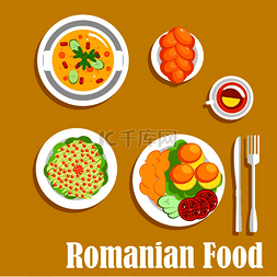 面包和茶图片_罗马尼亚素食晚餐偶像玉米粥配炸