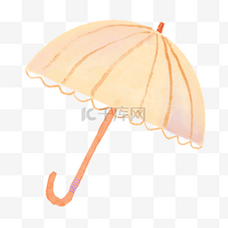 可爱卡通广告背景图片_雨伞伞黄色橙色创意可爱