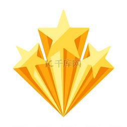 游戏游戏图标图片_带星星的金奖图标。