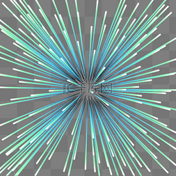 蓝绿色科技爆炸放射线条粒子