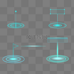 发光标记图片_科技标注地点定位标识
