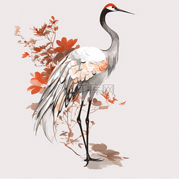 质感中国风素材图片_中国风传统仙鹤绘画