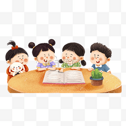 幼儿园场景图片_世界读书日之大家一起读书场景