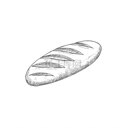 单色产品图片_长棍面包或长面包独立糕点食品矢