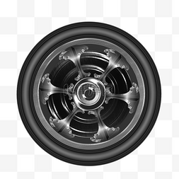 汽车车轮配件图片_金属科技配件立体质感轮胎