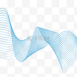 立体抽象线条图片_立体质感蓝色抽象线条