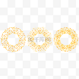 彩色圆点边框黄色