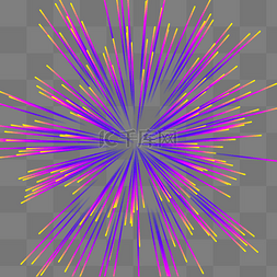 彩色粒子图片_爆炸放射线条烟花射线粒子烟花