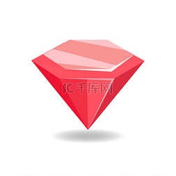 粉红色矿物水晶宝石矢量玻璃水晶