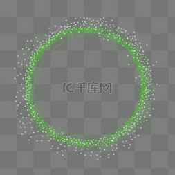 粒子发散特效图片_绿色商务科技粒子颗粒发散边框