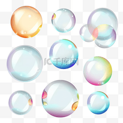 化学肥皂泡图片_卡通彩色肥皂泡气泡