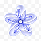 3D玻璃几何花朵