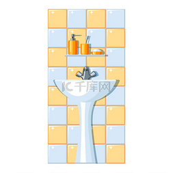 卫生间服务图片_浴室内部的插图.. 浴室内部的插图