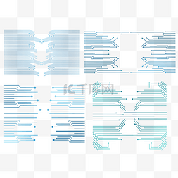 线条芯片图片_智能科技芯片