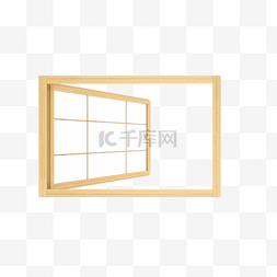 建筑施工素材图片_C4D房屋施工打开的窗户模型