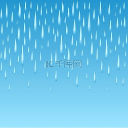 降雨图片_与雨滴的无缝模式。