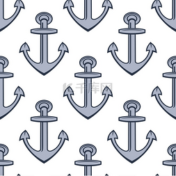 海洋主题图标图片_方形航海主题中具有重复图案的船