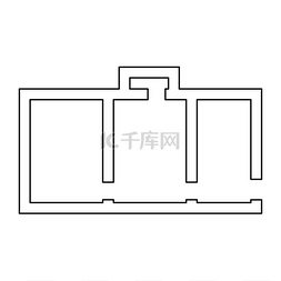 平面图门图标图片_公寓平面图黑色图标