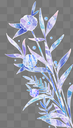 蓝色唯美梦幻植物