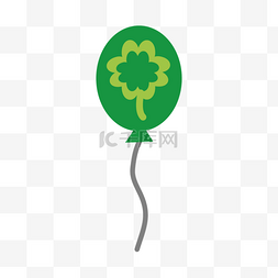 绿色四叶草图案气球