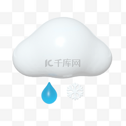 c4d天气图标雨夹雪