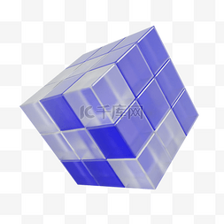 正方形紫色图片_3DC4D立体方块正方形