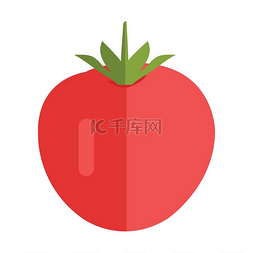 平面样式设计中的番茄矢量。