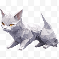 折纸素材图片_日式折纸卡通动物猫