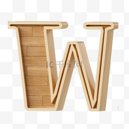 创意字母W设计图片_3d砖石特效英文字母w