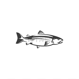 鲱鱼或座头鲸鳟鱼渔业吉祥物淡水