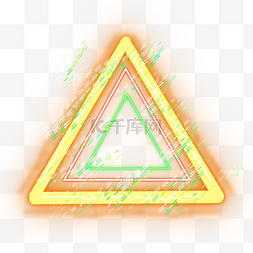 黄色抽象三角形边框