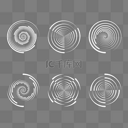 几何圆形旋涡颗粒曲线套图