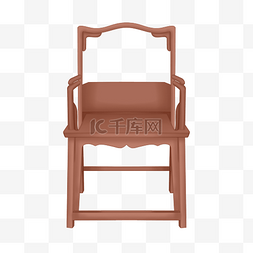 古风家具元素图片_古代家具木质太师椅