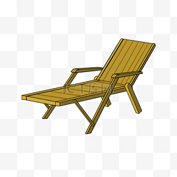 海边休息图片_海滩休息沙滩椅剪贴画