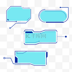 遥望未来图片_抽象几何边框未来感商务文本框