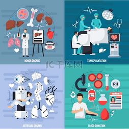 矢量图献血图片_移植22设计概念移植22供体和人工