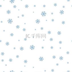 冬天纹理图片_平面设计中的雪花无缝图案矢量。
