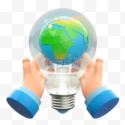 环保灯泡图片_低碳环保地球一小时灯泡