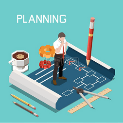 工作规划图片_软技能等距概念与规划和工程师在