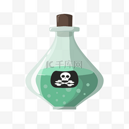 绿色毒药图片_玻璃瓶毒药绿色立体