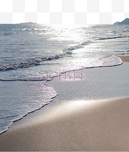 海边的夕阳图片_海春季下午沙滩海边海水