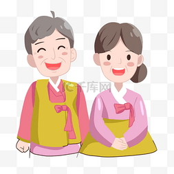 孝顺的父母图片_韩国父母节大笑的父母人物