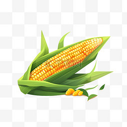 农作物素材图片_卡通农作物水果玉米