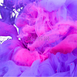 摄影图紫色七彩抽象墨水