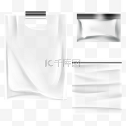 提手透明图片_塑料袋样机写实手提袋