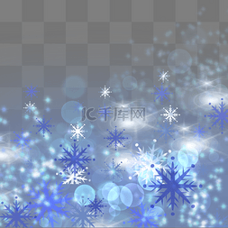 雪花覆盖着的树图片_圣诞雪花蓝色