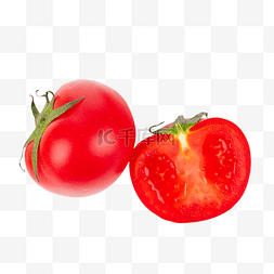 新鲜蔬菜切开番茄